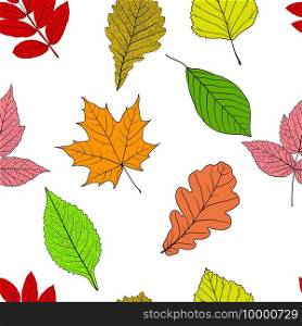 Seamless background with sketch leaves or background.. Seamless background with sketch leaves or background