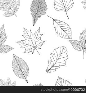 Seamless background with sketch leaves or background.. Seamless background with sketch leaves or background