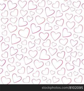 Seamless background with stylized hearts Vector Image