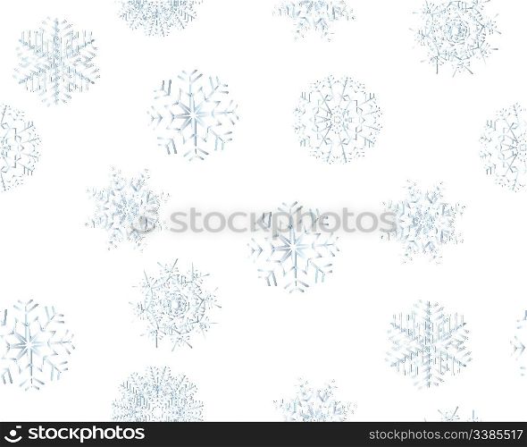 Seamless background with winter snowflakes for designer use