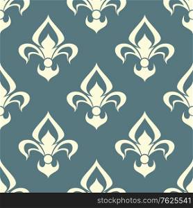 Seamless beige color floral arabesque pattern with damask style motifs suitable for wallpaper, tiles and fabric design isolated over light gray background. Seamless floral pattern with arabesque element