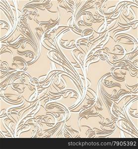 Seamless beige pattern drawn in retro style.. Beige Pattern