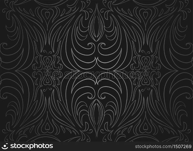 Seamless black and gray vintage texture. Vector Pattern for design of curtains, wallpaper and your creativity. Seamless black and gray vintage texture.