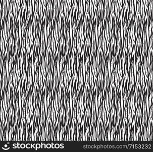 Seamless black and white Doodle herbal pattern
