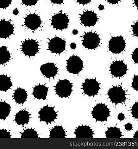 Seamless black and white grunge art pattern.. Splash vector seamless texture