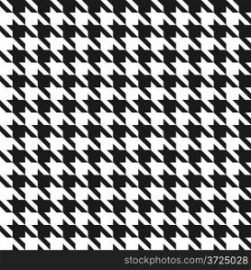 Seamless black and white houndstooth vector pattern.