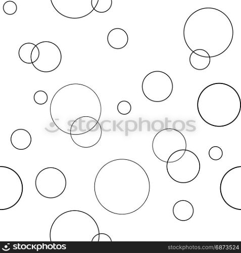 Seamless black and white pattern texture with circles. Seamless pattern texture in black and white. Geometric ornament with circles. Vector illustration