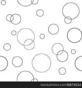Seamless black and white pattern texture with circles. Seamless pattern texture in black and white. Geometric ornament with circles. Vector illustration
