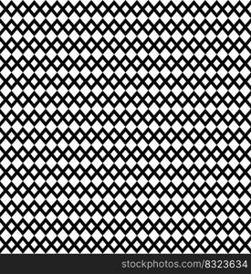 Seamless black and white pattern with rhombuses