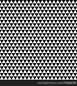 Seamless black and white pattern with small triangles
