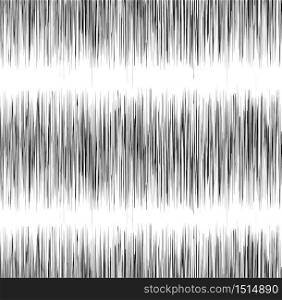 Seamless black and white texture with vibration sound. Oscillation and noise. Vector background for your creativity. Seamless black and white texture with vibration sound.