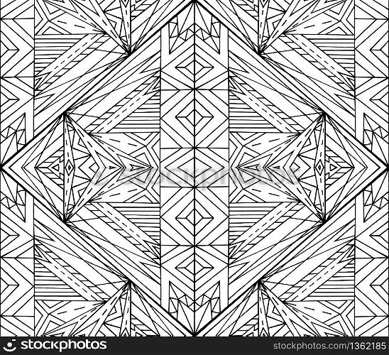 Seamless black and white tribal texture. Vector background for scrapbooking, design websites, postcards, and your design. Seamless black and white tribal texture. Vector background for s