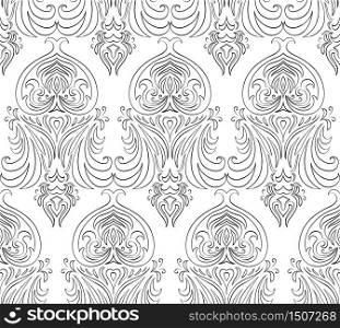 Seamless black and white vintage texture. Vector Pattern for design of curtains, wallpaper and your creativity. Seamless black and white vintage texture.
