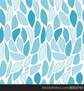 Seamless Blue Leaves Pattern
