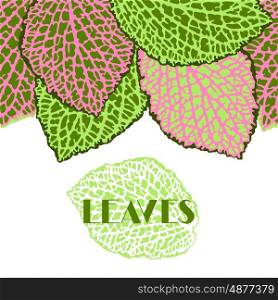 Seamless border with decorative leaves. Natural detailed illustration. Seamless border with decorative leaves. Natural detailed illustration.