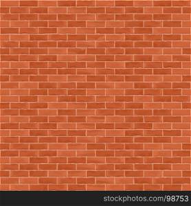 Seamless Brick Wall Background. Seamless brown brick wall background, vector eps10 illustration