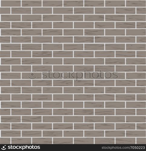 Seamless Brown Brick Wall Vector Background Illustration. Vector Brick Wall Background. Classic Texture Seamless Pattern Illustration Of Brick Wall
