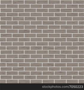Seamless Brown Brick Wall Vector Background Illustration. Vector Brick Wall Background. Classic Texture Seamless Pattern Illustration Of Brick Wall