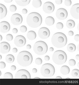 Seamless Bubble Pattern. Vector Soft Background. Regular White Texture. Seamless Bubble Pattern