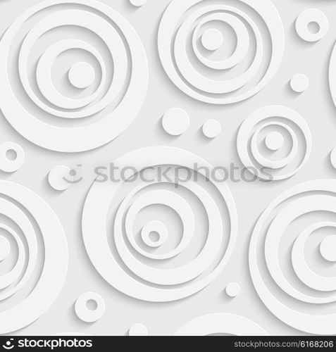 Seamless Bubble Pattern. Vector Soft Background. Regular White Texture. Seamless Bubble Pattern
