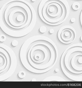 Seamless Bubble Pattern. Vector Soft Background. Regular White Texture. Seamless Bubble Pattern
