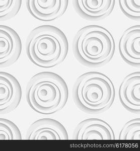 Seamless Bubble Pattern. Vector Soft Background. Regular White Texture. Seamless Bubble Pattern
