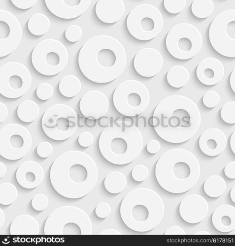 Seamless Bubble Pattern. Vector Soft Background. Regular White Texture. Seamless Bubble Pattern