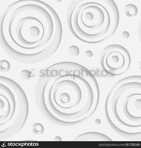 Seamless Bubble Pattern. Vector Soft Background. Regular White Texture. Seamless Bubble Pattern