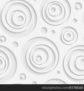 Seamless Bubble Pattern. Vector Soft Background. Regular White Texture. Seamless Bubble Pattern