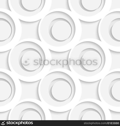 Seamless Bubble Pattern. Vector Soft Background. Regular White Texture. Seamless Bubble Pattern