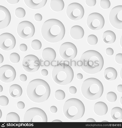 Seamless Bubble Pattern. Vector Soft Background. Regular White Texture. Seamless Bubble Pattern