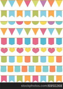 Seamless Bunting. Seamless bunting for decoration of invitations, greeting cards etc, bunting flags, vector eps10 illustration
