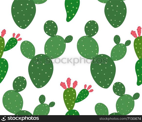 Seamless cactus pattern background - Vector illustration
