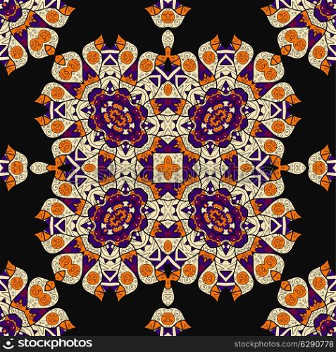 Seamless carpet ornament design. Oriental ottoman, islamic, indian, african motif.