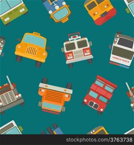 Seamless cars background and pattern , EPS 10 Vector Format