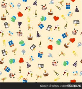 Seamless celebration and party background vector illustration