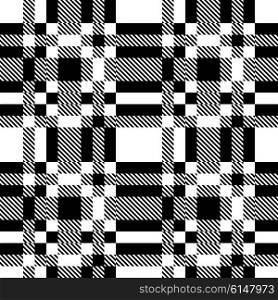 Seamless Checkered Background. Vector Monochrome Texture