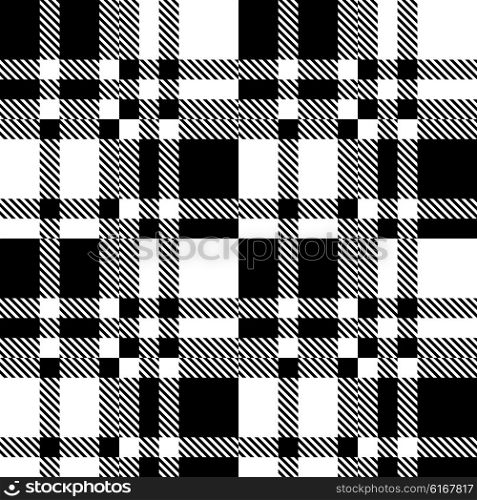 Seamless Checkered Pattern. Vector Geometric Background. Regular Black and White Texture. Seamless Checkered Pattern
