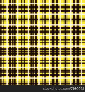 Seamless checkered shades of brown, yellow and white pattern as a tartan plaid