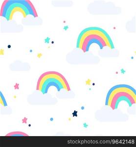 Seamless childish pattern with hand drawn Vector Image