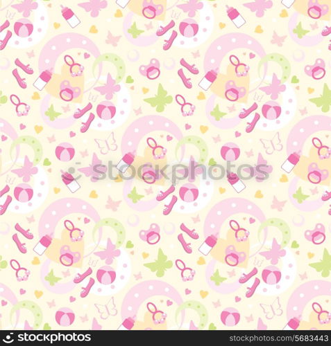 Seamless children&rsquo;s things pattern
