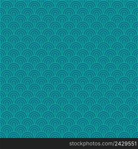 Seamless Chinese sea waves pattern, vector turquoise background for radio mast Wallpaper with waves, abstract seamless pattern