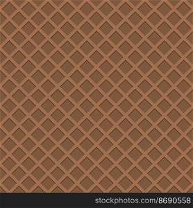 Seamless chocolate waffle pattern. Vector background