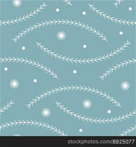 Seamless christmas and new year background vector image