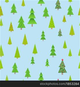 Seamless Christmas background with decorative Christmas trees. Seamless Christmas background with decorative Christmas tree
