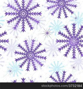 Seamless Christmas grunge pattern with translucent snowflakes (vector EPS 10)