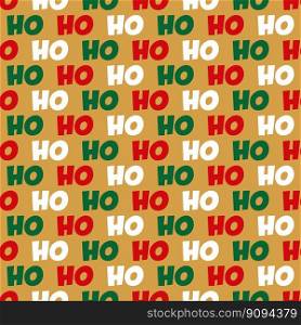 Seamless Christmas Ho Ho Ho Pattern. Ideal for Christmas gift wrapping paper.