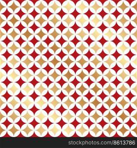 Seamless Christmas Pattern Background. Red and Gold Pattern.