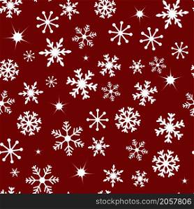 Seamless Christmas pattern with snow.