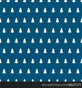 Seamless Christmas wrapping paper pattern. Christmas tree pattern.